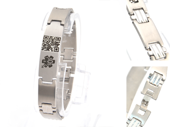 sos armband rvs kruislock link(124)